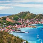 Panoramic landscape view of Terre-de-Haut Island, Guadeloupe, Les Saintes. Von napa74