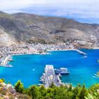 beautiful scenery of Kalymnos island - view of Pothia town. Greece, Dodecanese | Von Freesurf